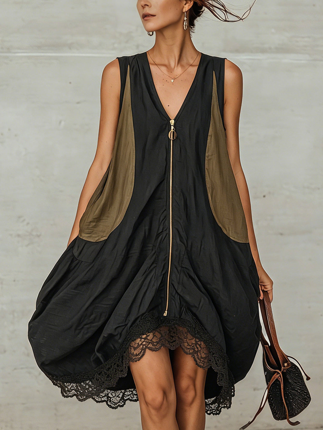 Ella | Elegant Mini Dress with Front Zip