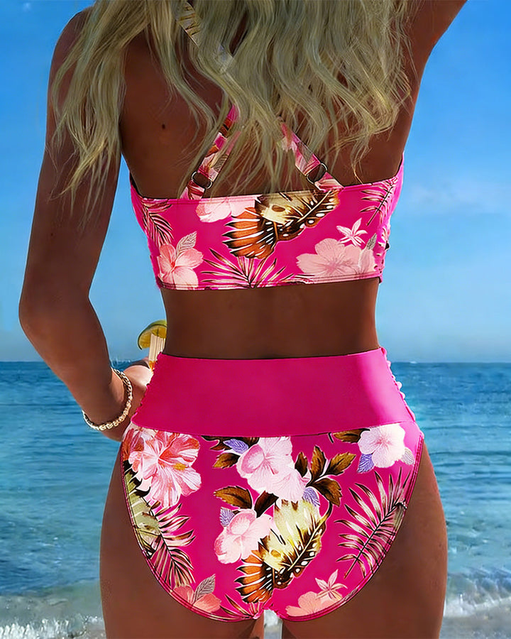 Jolina Floral Contrast Bikini - detail