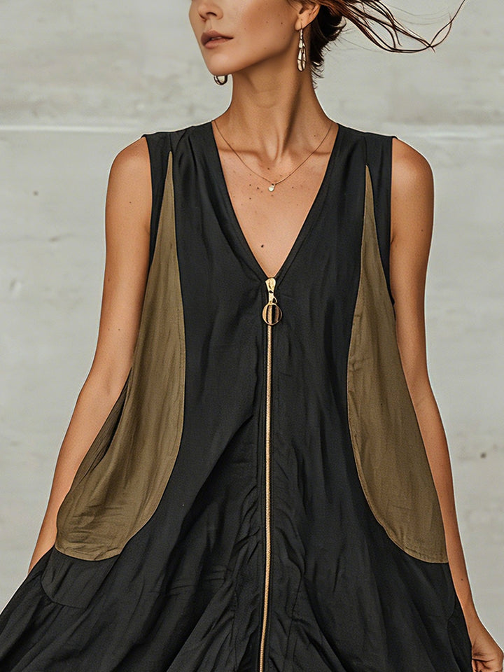 Ella | Elegant Mini Dress with Front Zip