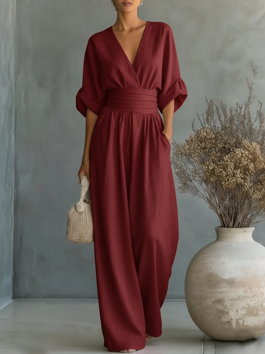 Chiara | Fluid Long Jumpsuit with Print