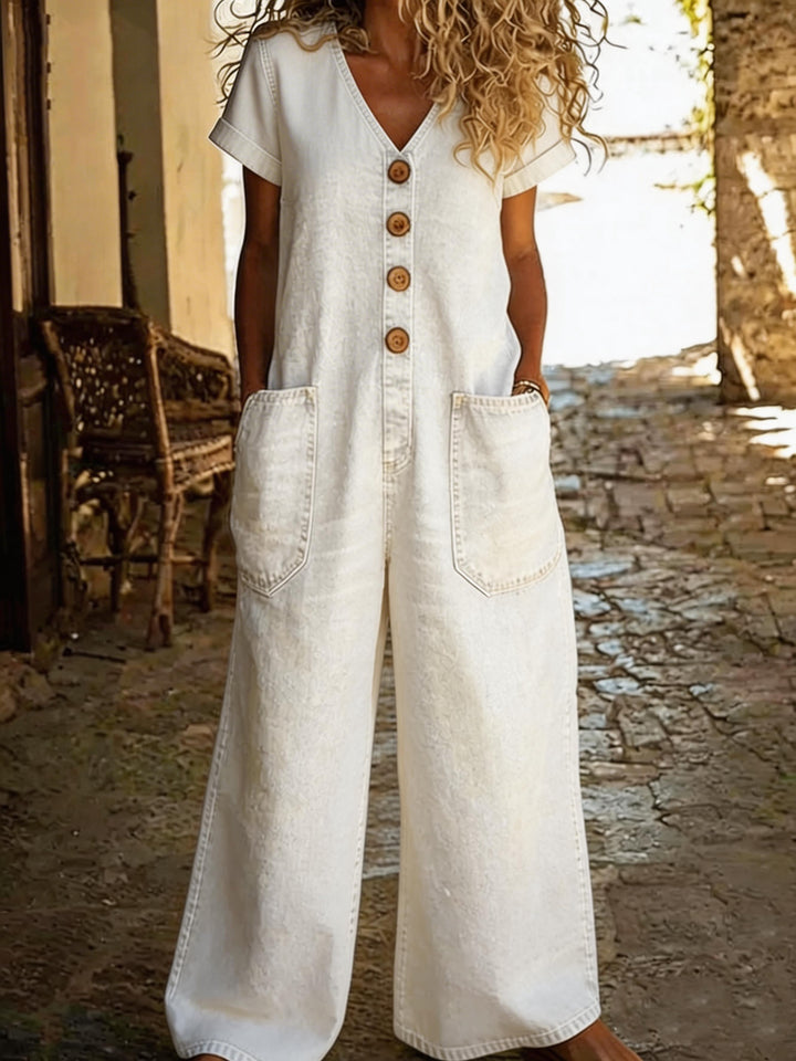 Heidi - Stylish Denim Jumpsuit With Pockets