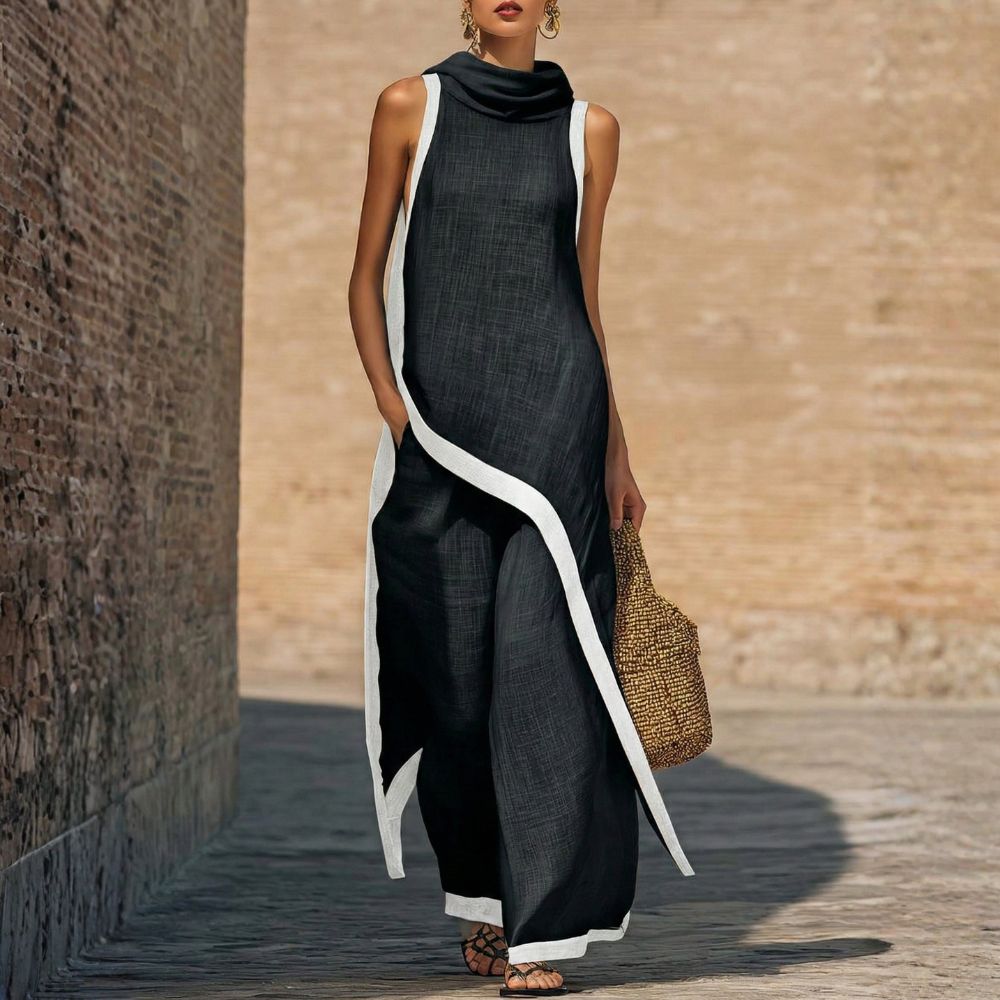 JOVANNE Elegant Linen Set - Black