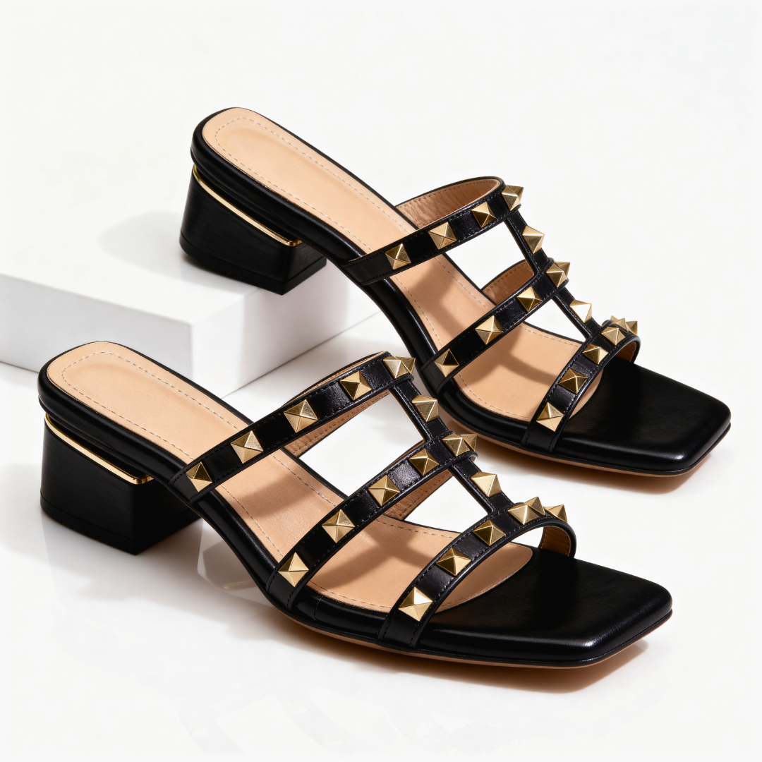 Colette™ | Gold Studded Sandal