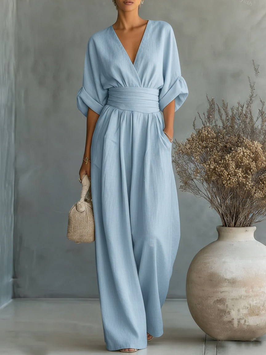 Chiara | Fluid Long Jumpsuit with Print