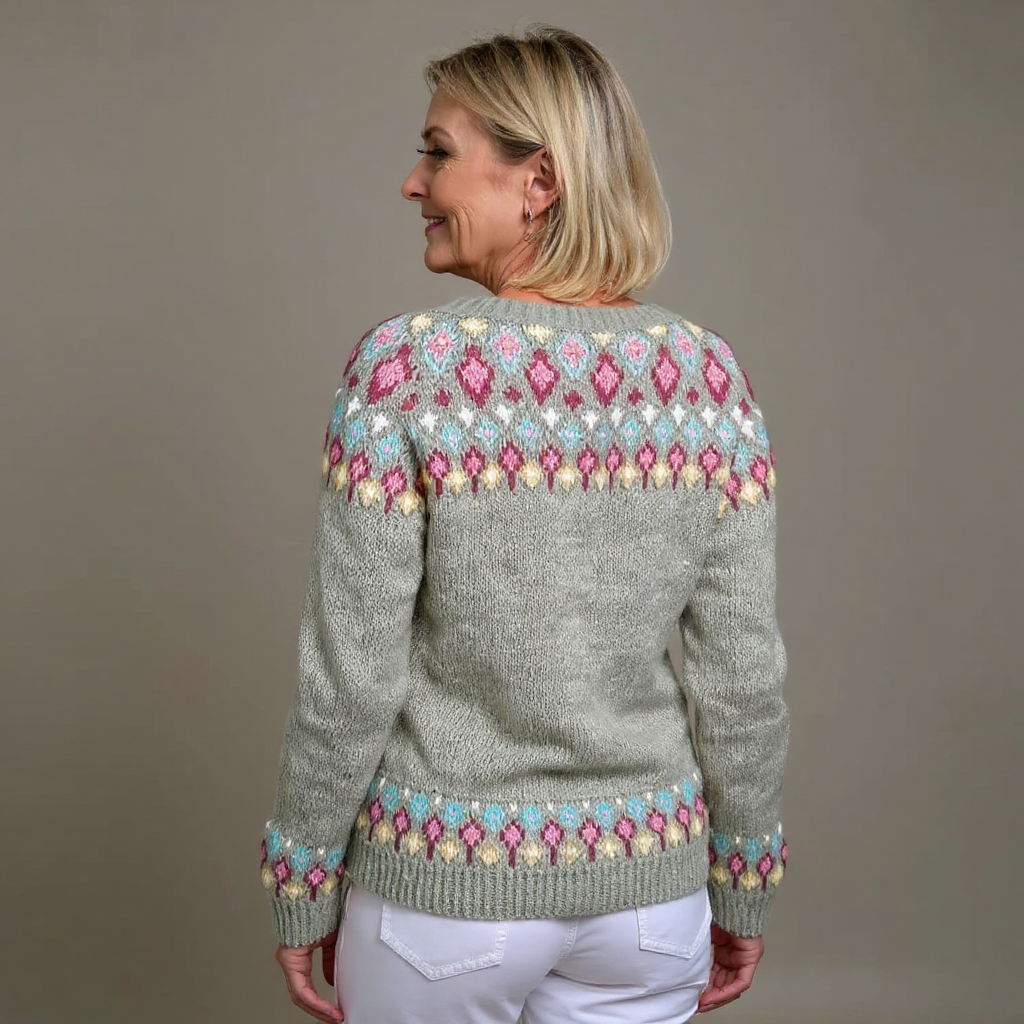 Selin Fair Isle Knit Cardigan