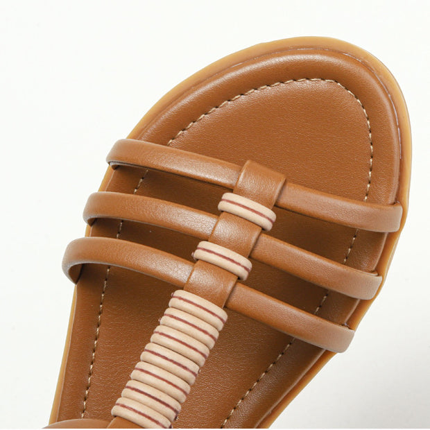 Vintage Bohemian Hollow-Out Flat Comfortable Roman Sandals