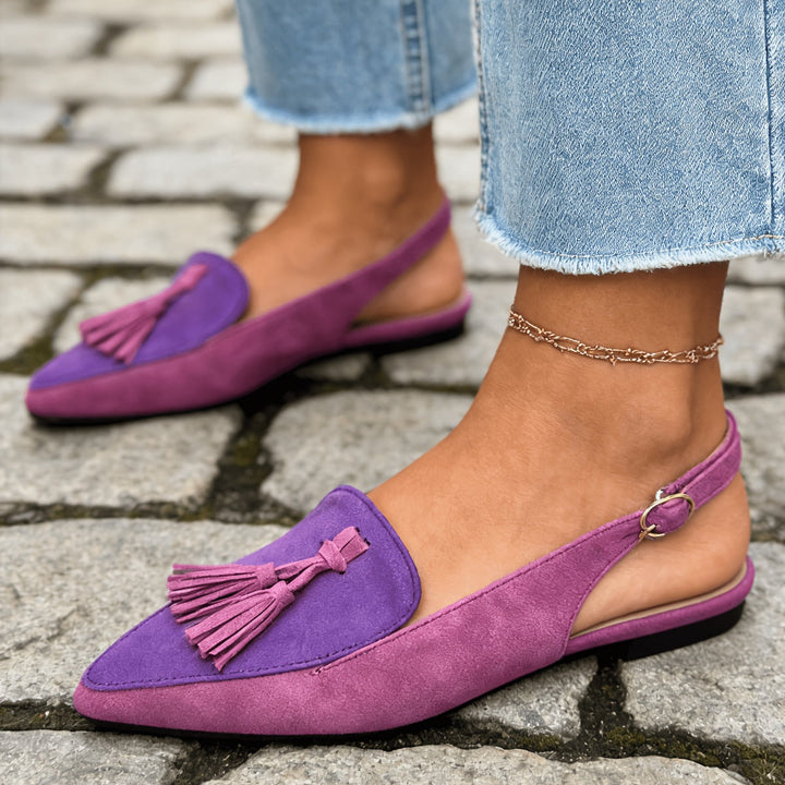 Marissa | Slingback Mules with Tassels