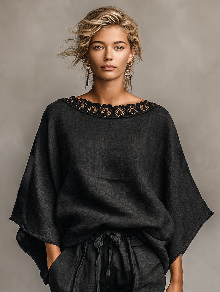 Ludovica - Minimalist Linen Short Set