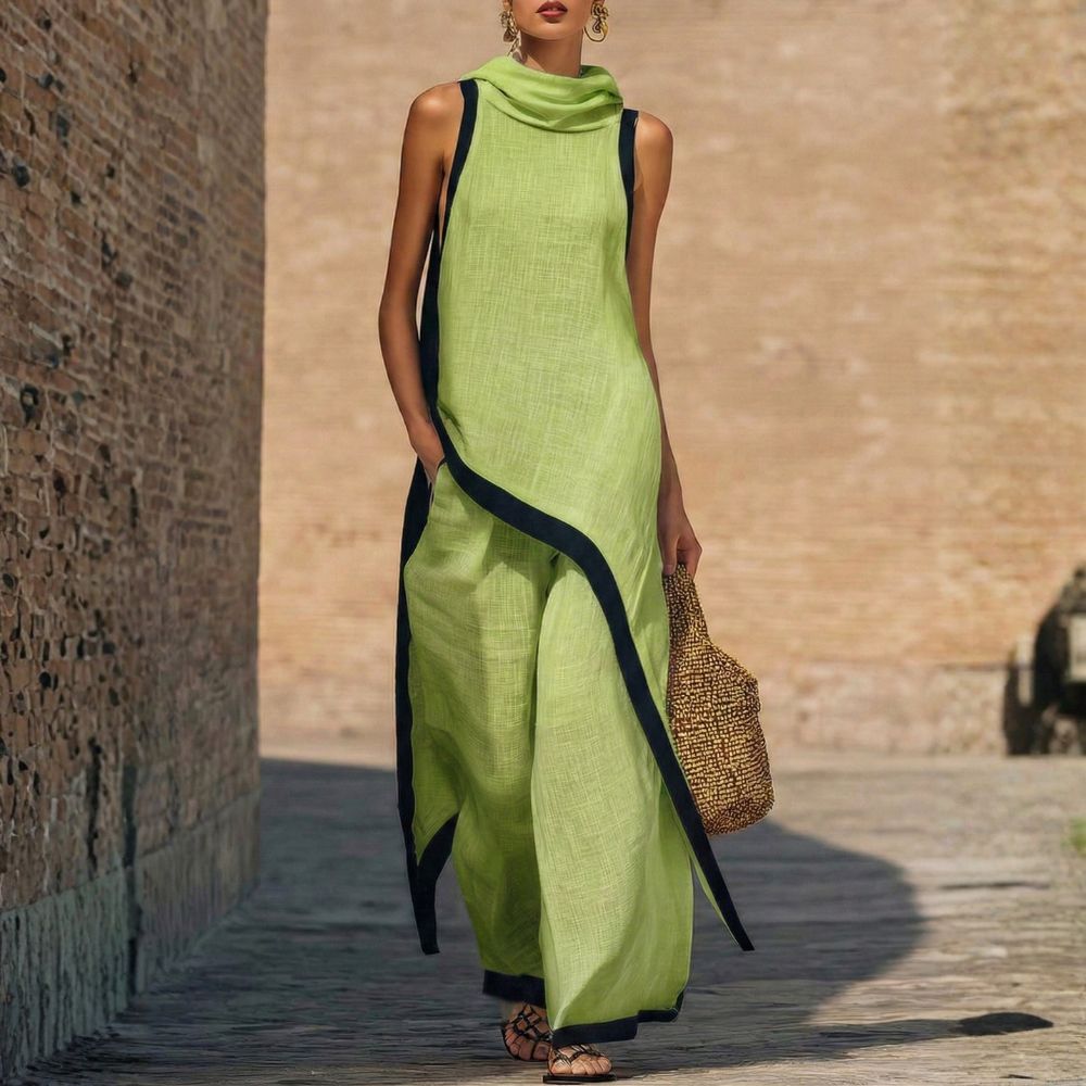 JOVANNE Elegant Linen Set - Green