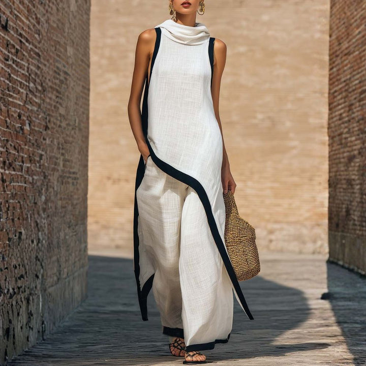 JOVANNE Elegant Linen Set - White