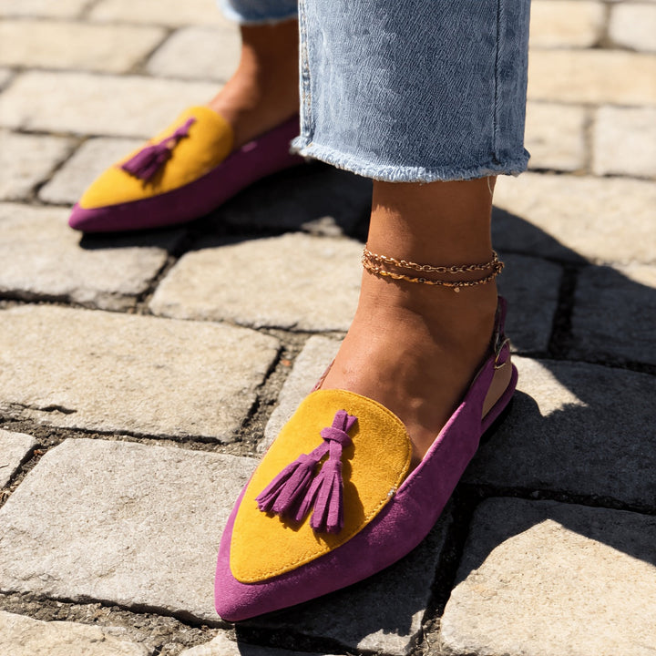 Marissa | Slingback Mules with Tassels