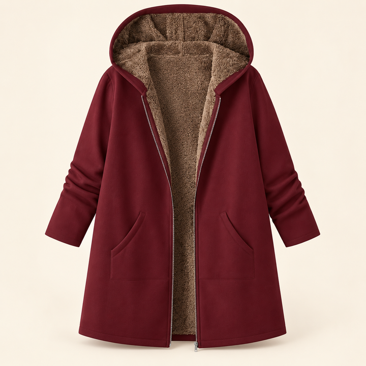 Heather | Cozy Hooded Longline Coat