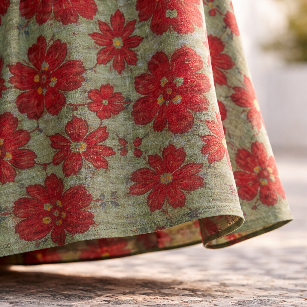 Barbara | Chic Floral Dress - Soft Elegance