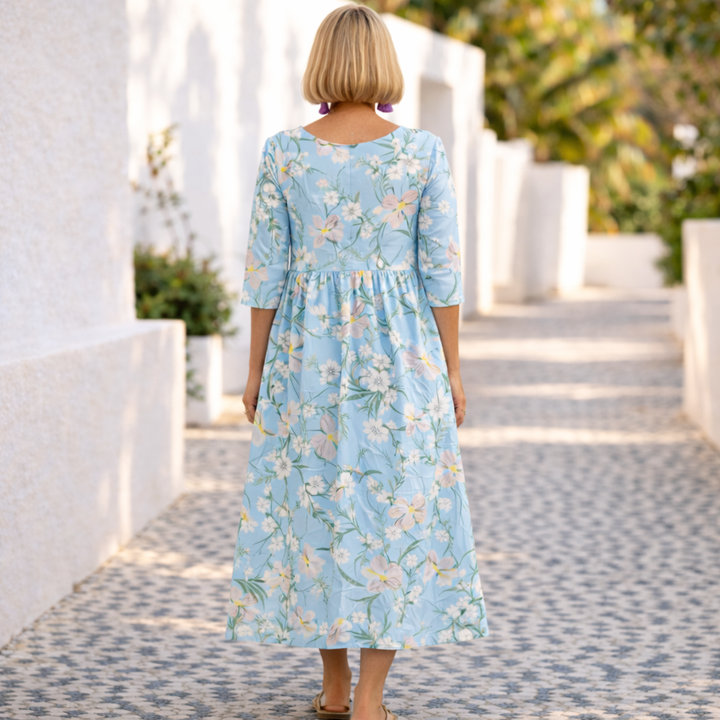 Maureen | Summer Floral Dress - Timeless Elegance