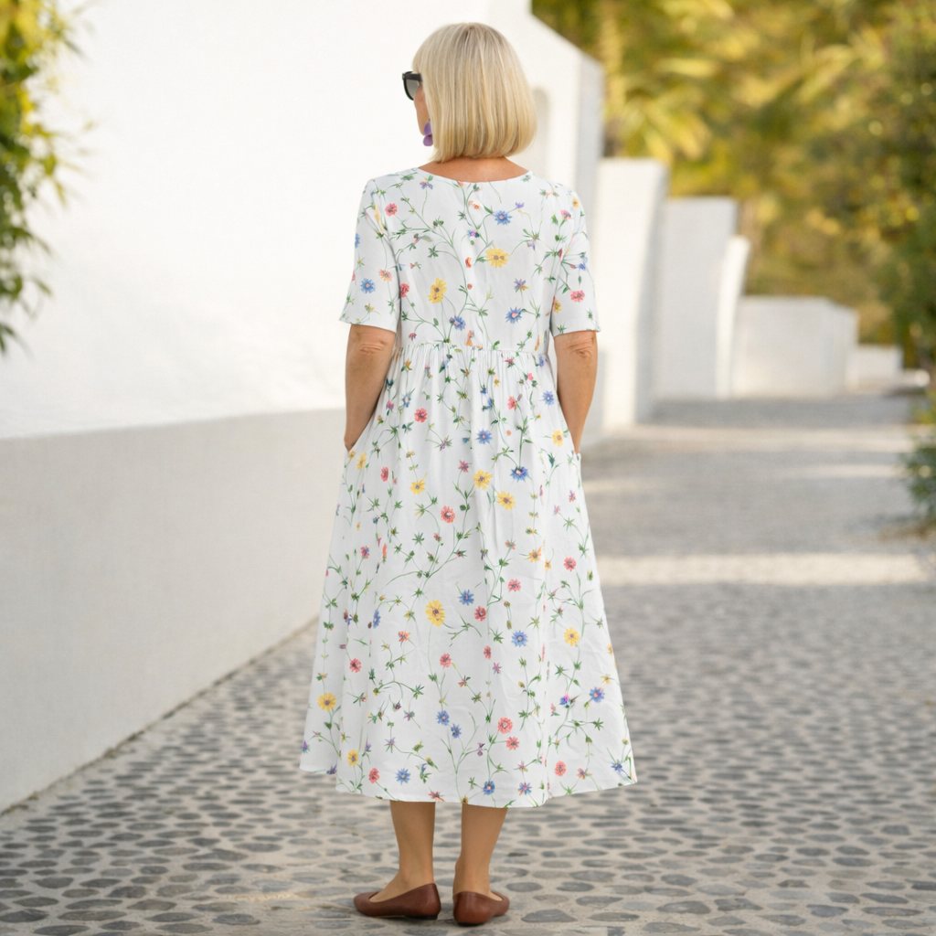 Carol | Floral Midi Dress - Easy Elegance