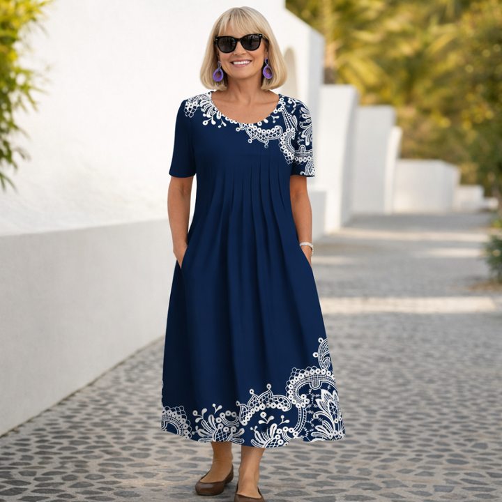 Carol | Floral Midi Dress - Easy Elegance