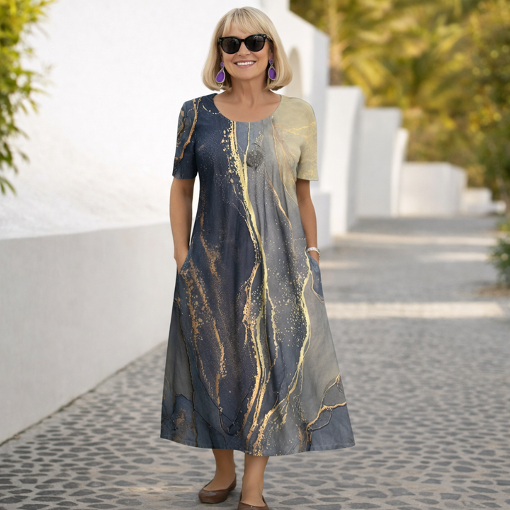 Carol | Floral Midi Dress - Easy Elegance