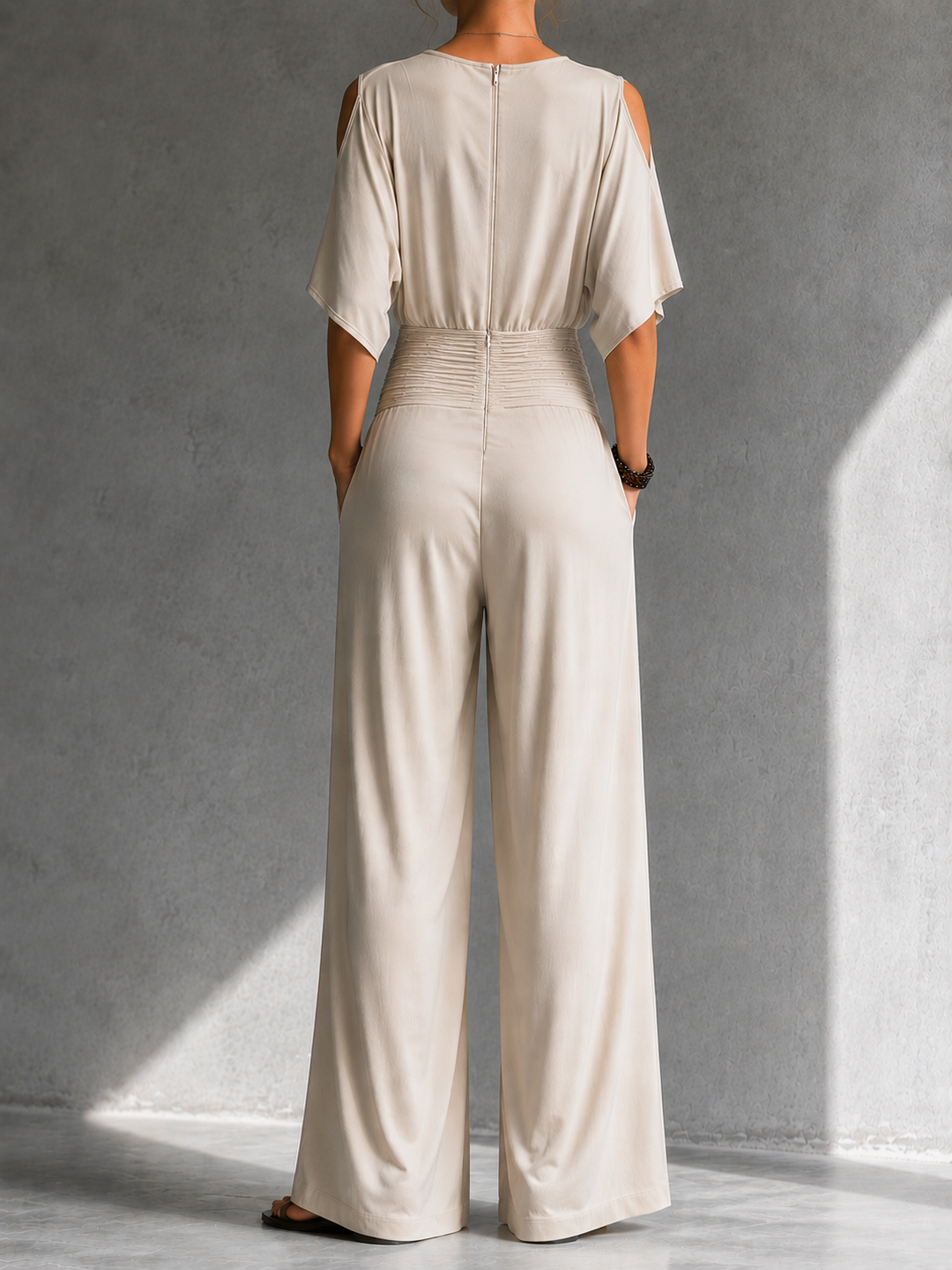 Aline | Elegant Wrap-Effect Jumpsuit with Wide Legs