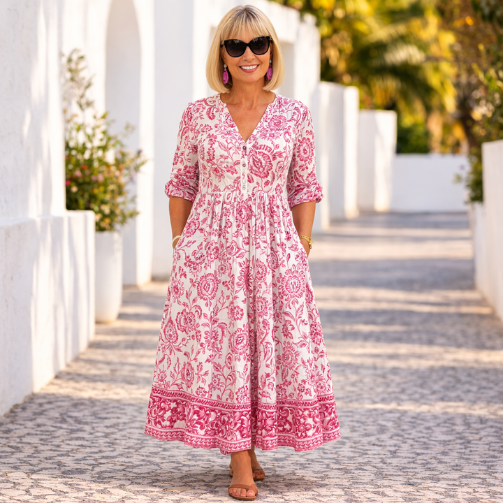 Pamela | Floral Dress - Breezy Vibe