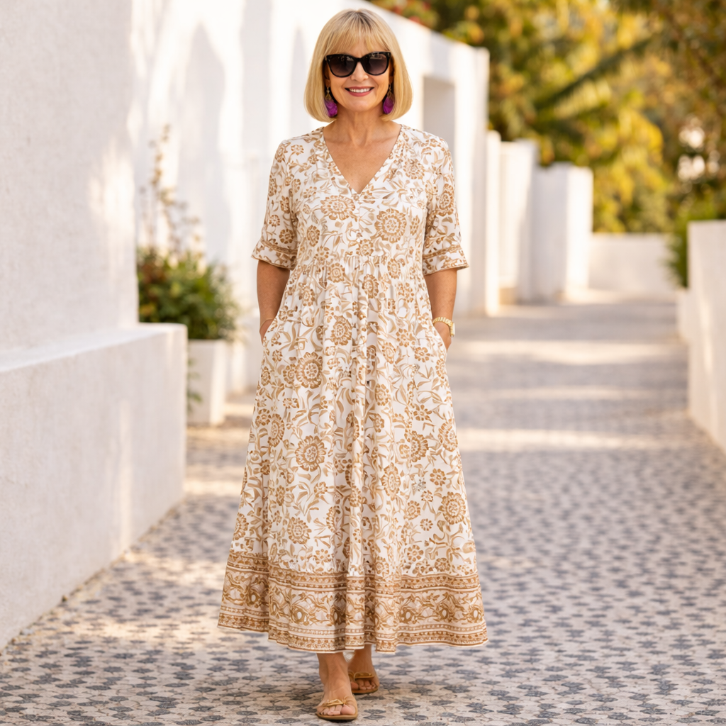 Pamela | Floral Dress - Breezy Vibe