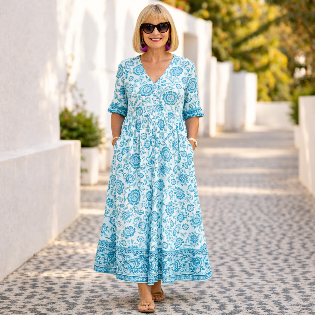 Pamela | Floral Dress - Breezy Vibe