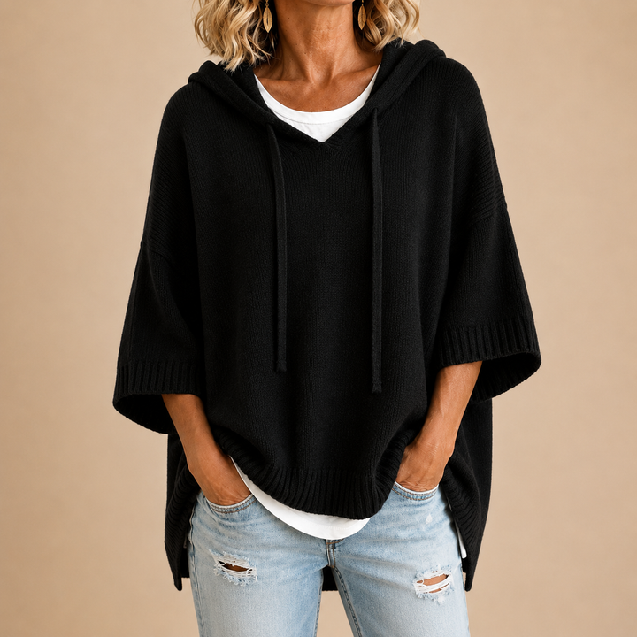 Athena - Cozy Hooded Knit Sweater