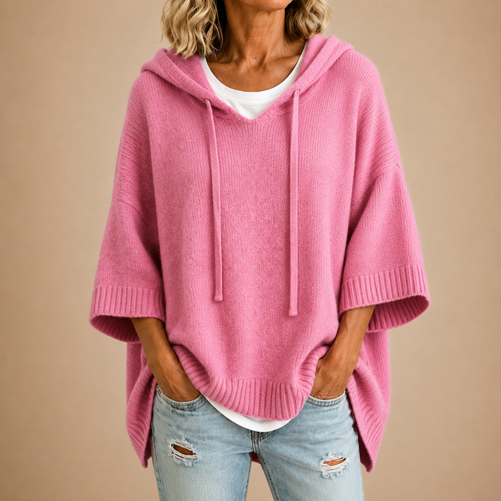 Athena - Cozy Hooded Knit Sweater