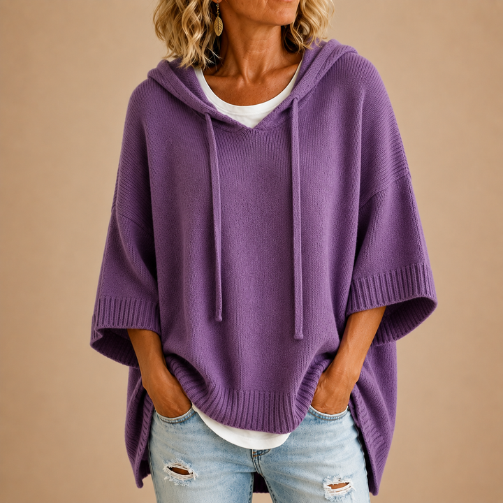 Athena - Cozy Hooded Knit Sweater