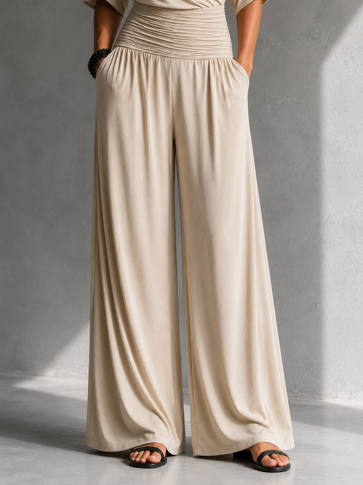 Aline | Elegant Wrap-Effect Jumpsuit with Wide Legs