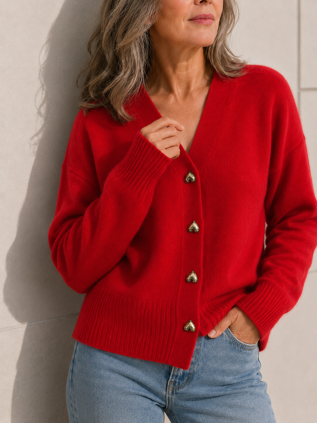 Hazel™ | Women's Heart-Button Cardigan