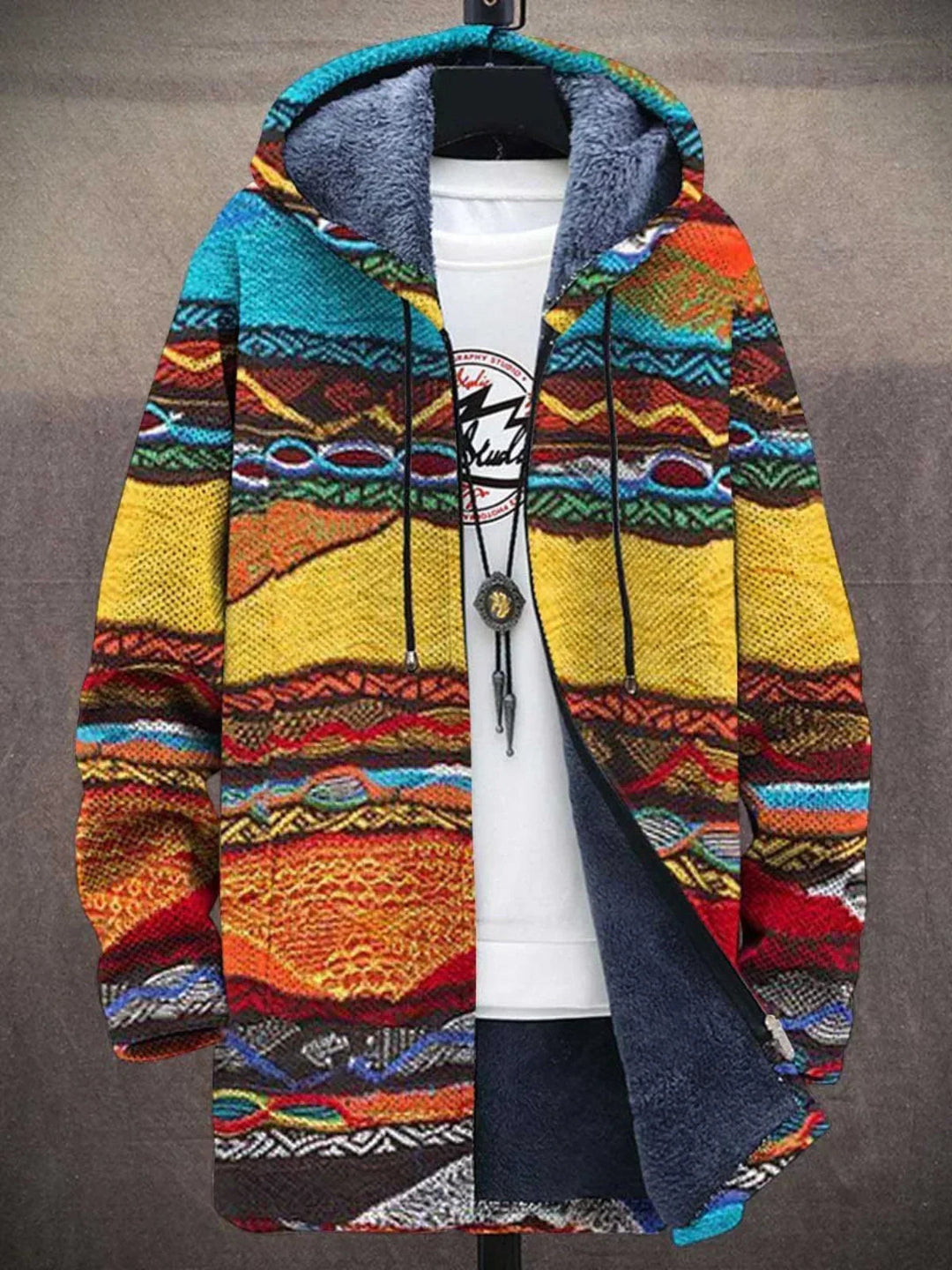 Cynthia | Artful Hooded Cardigan