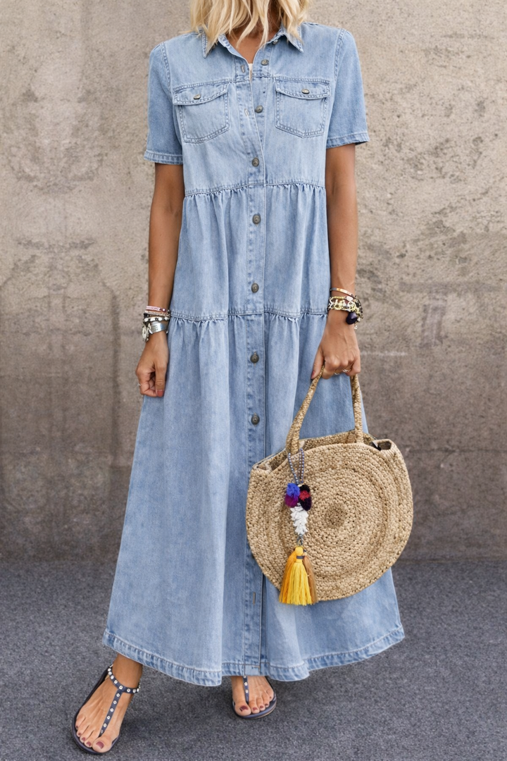 Brooklyn | Long Denim Shirt Dress