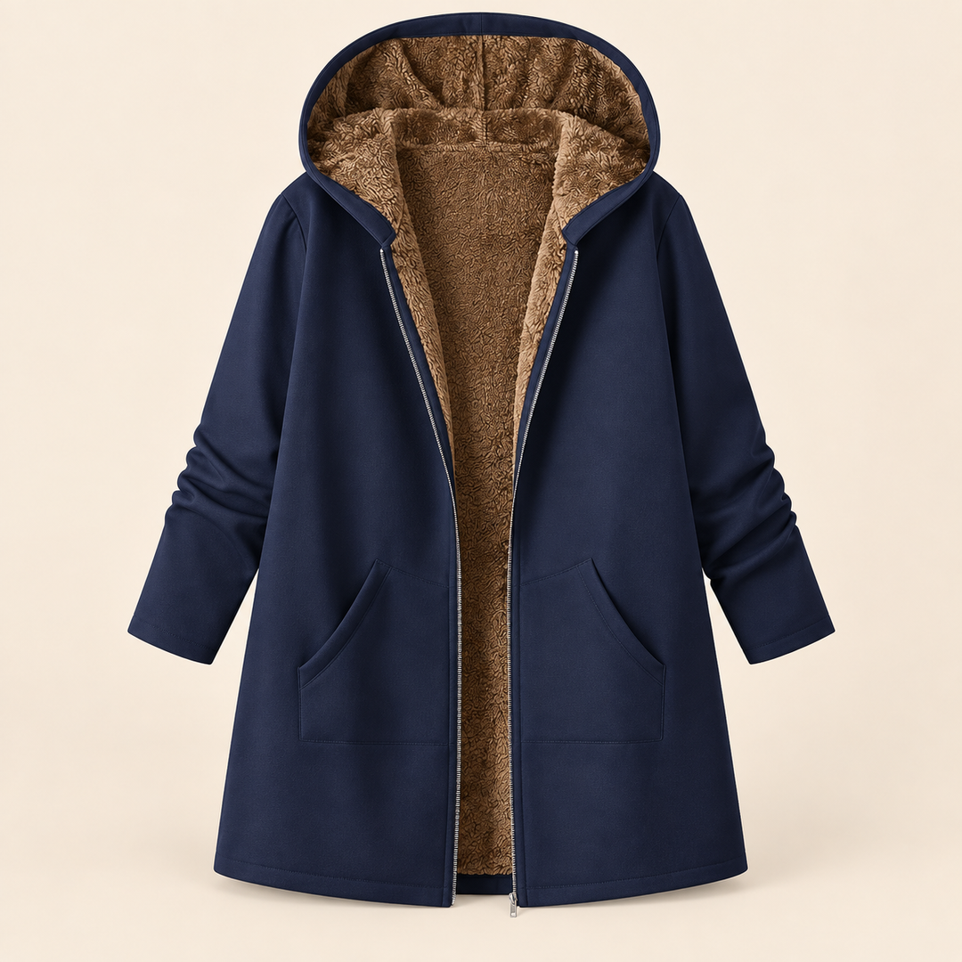 Heather | Cozy Hooded Longline Coat