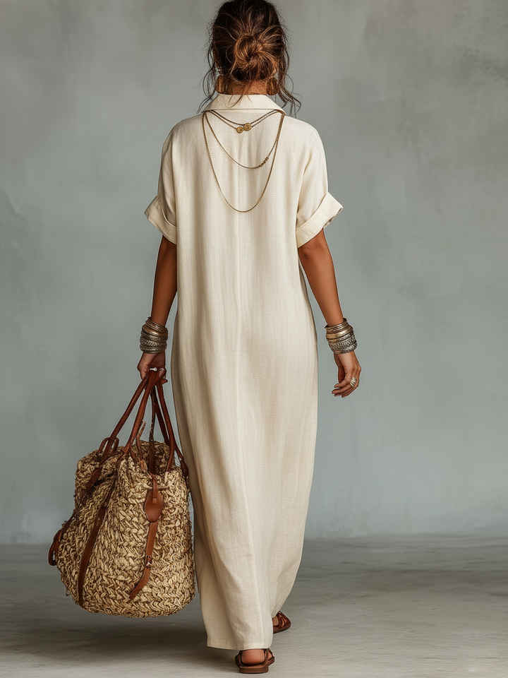 Beatrice - Embroidered Shirt Dress