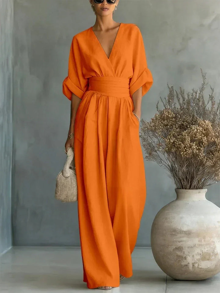 Chiara | Fluid Long Jumpsuit with Print