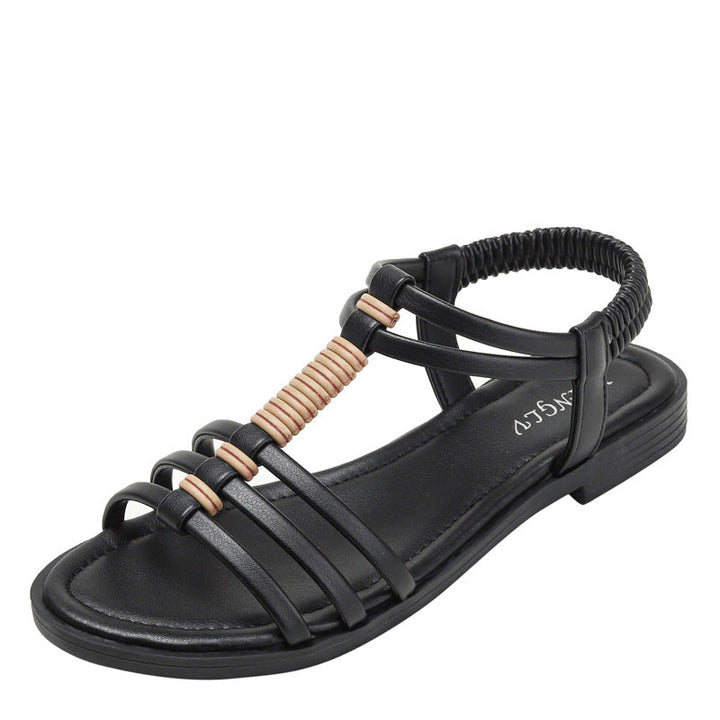 Vintage Bohemian Hollow-Out Flat Comfortable Roman Sandals