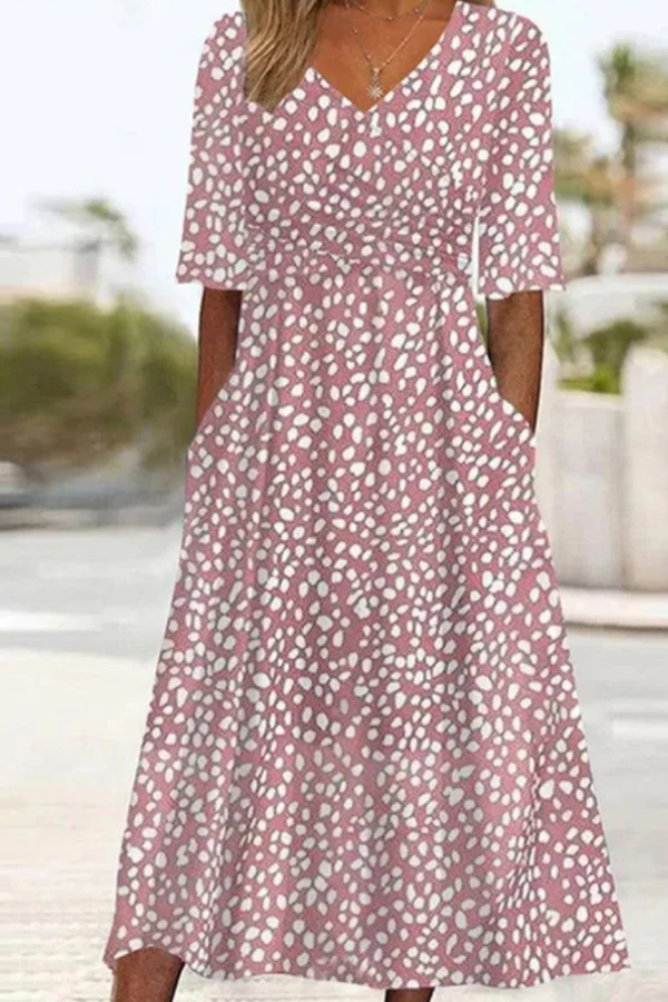 Romy Tummy Covering Midi Dress - Rose