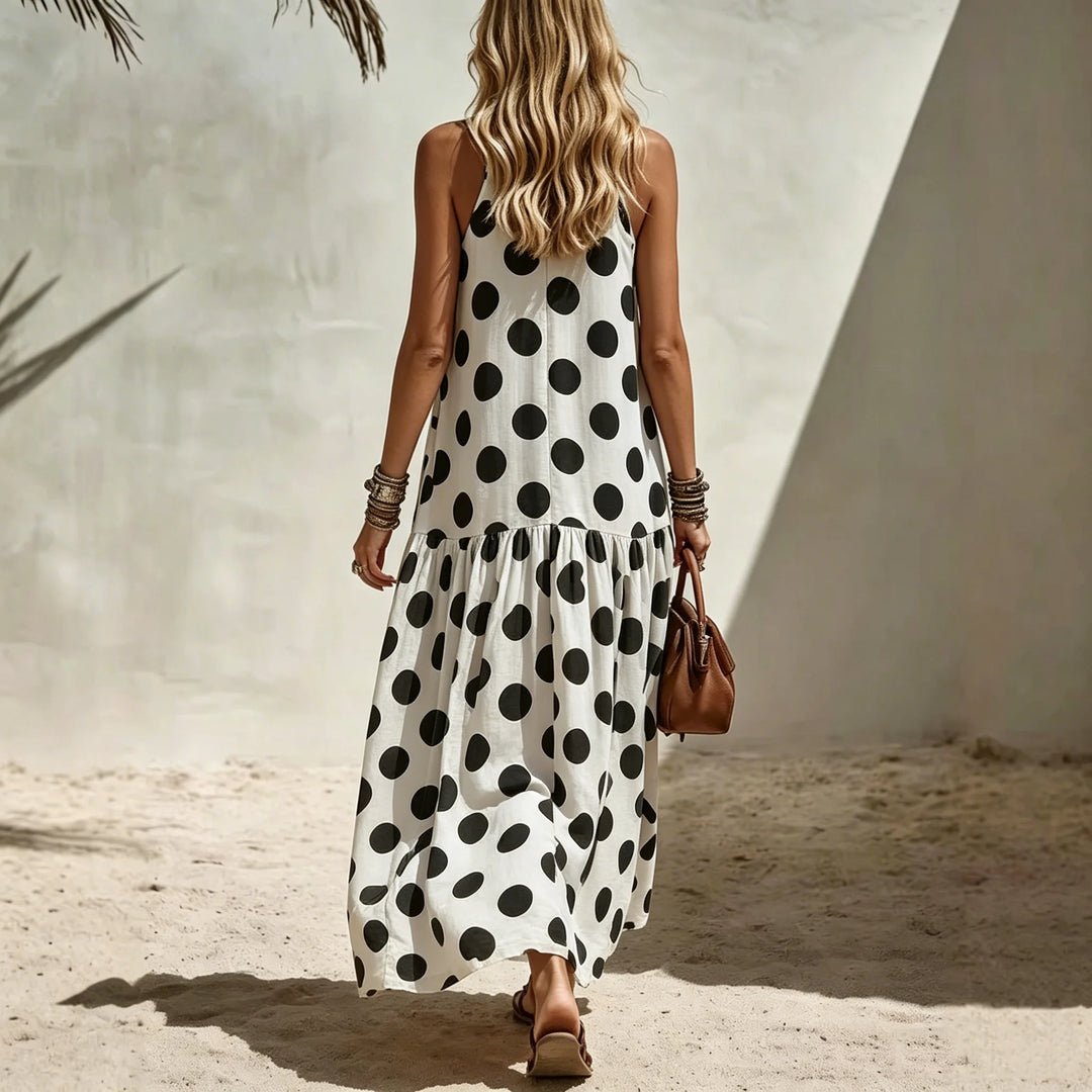 Gloria - Polka Dot Tiered Dress