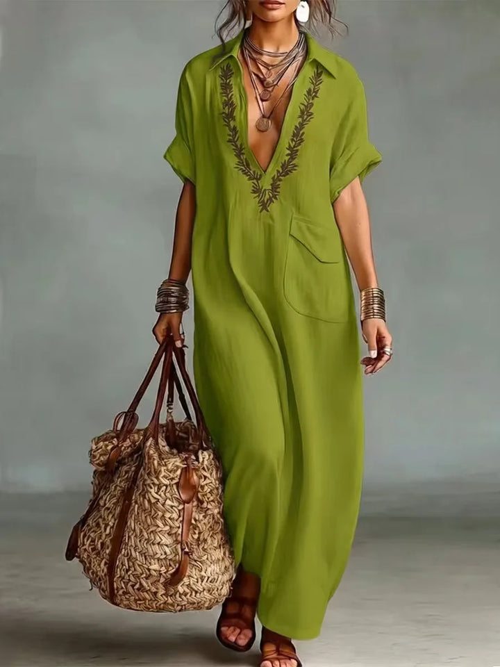 Kate - Embroidered Kaftan Dress