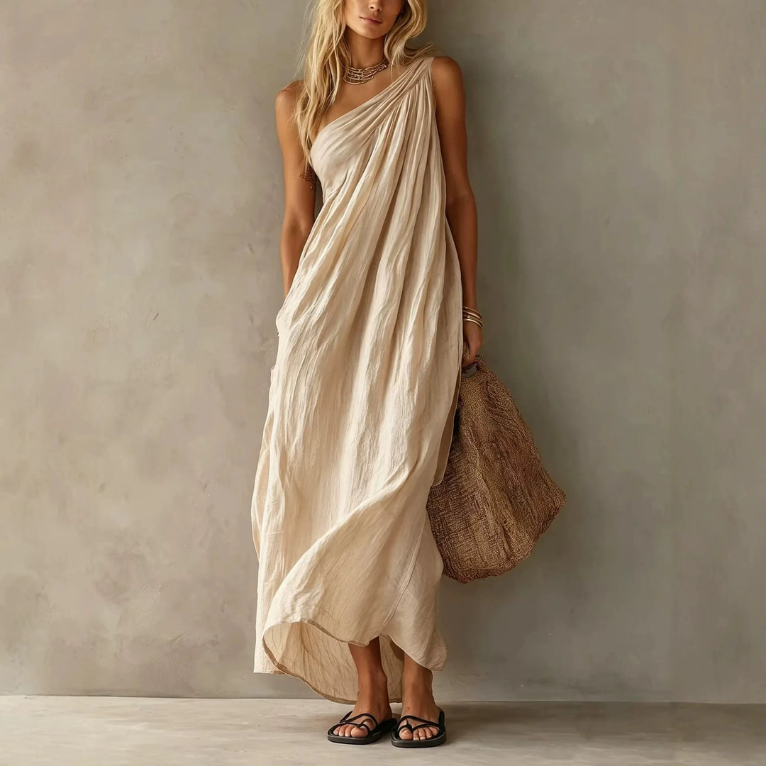 Judy - Draped One Shoulder Dress