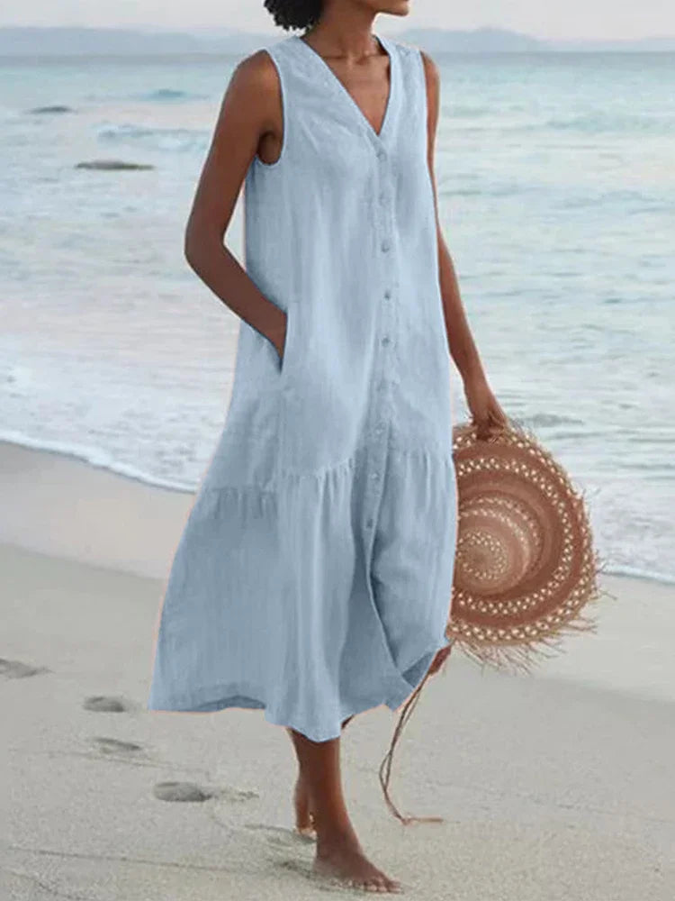 Sandra - Patchwork Midi Dress