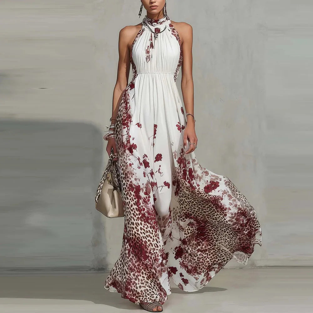 Beverly - Off-Shoulder White Floral Maxi Dress