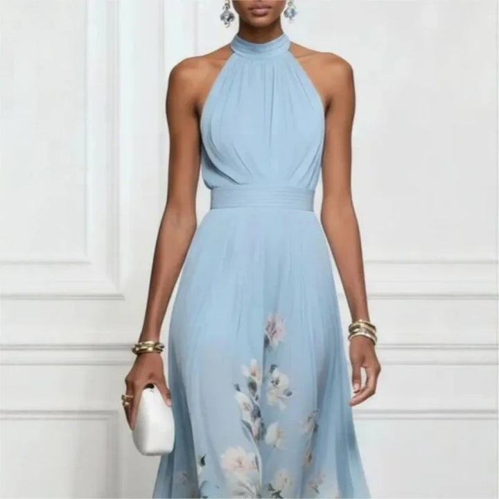 Gail - Vintage Off-Shoulder Floral Maxi Dress