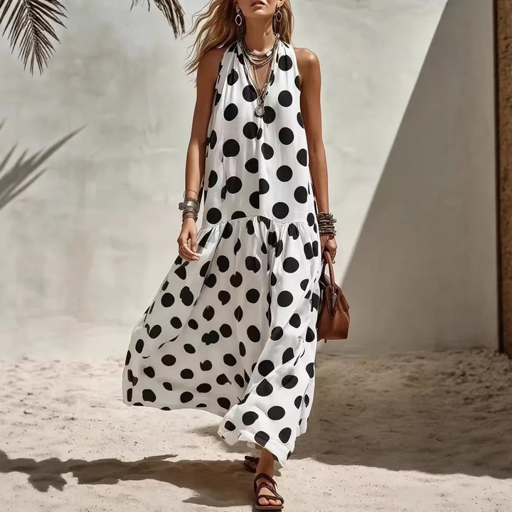 Gloria - Polka Dot Tiered Dress