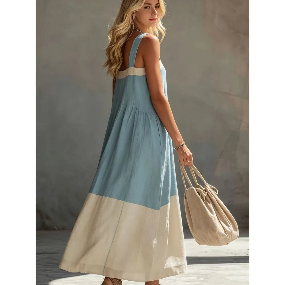 Barbara - Color Block Maxi Dress