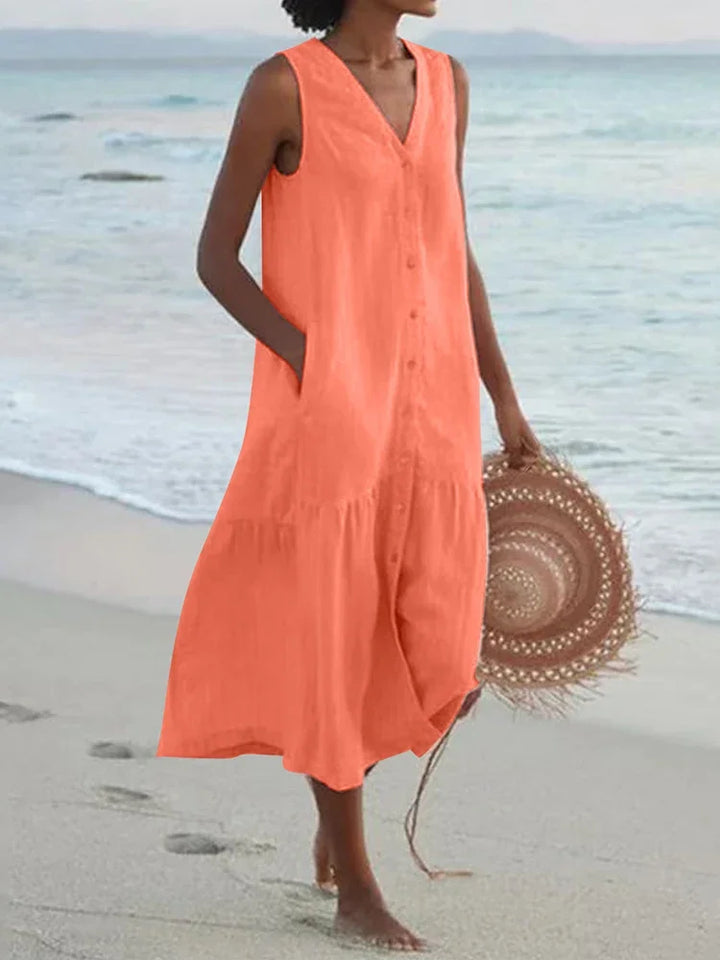 Sandra - Patchwork Midi Dress