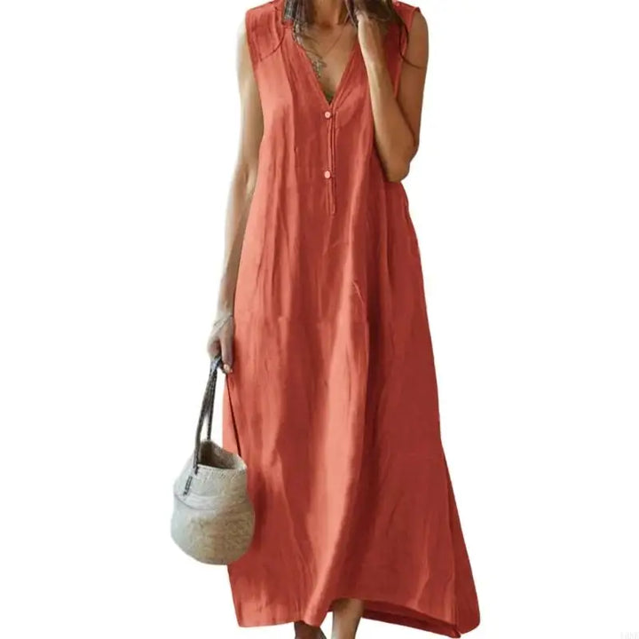 Cynthia - Casual V-Neck Maxi Dress