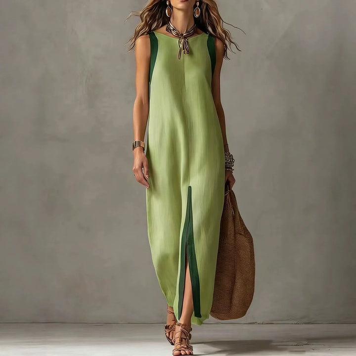 Brenda - Asymmetrical Hem Maxi Dress