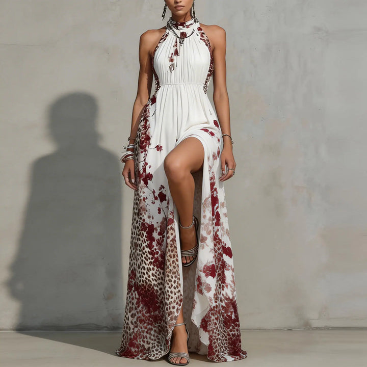 Beverly - Off-Shoulder White Floral Maxi Dress