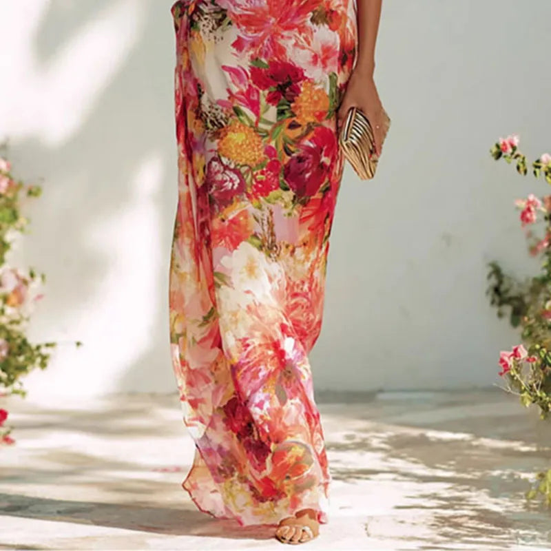 Nathalie - Slim Floral Bodycon Halter Dress